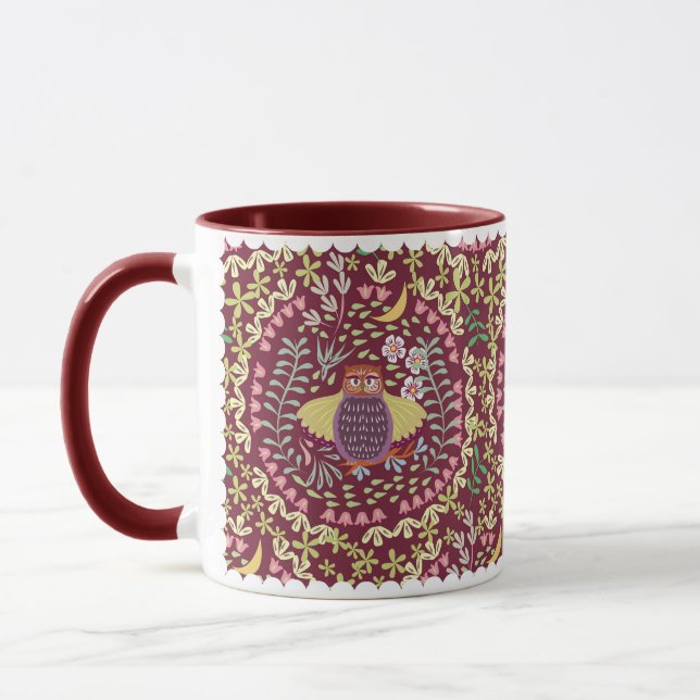 Caneca Coruja Vinho Vermelho (Esquerda)