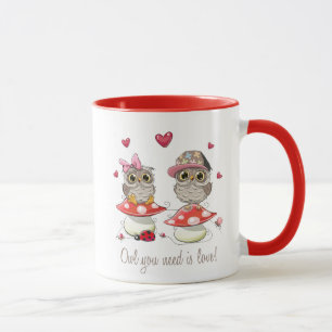 Caneca Corujas felizes dias de os namorados