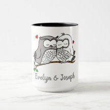 Corujas Personalizadas Adoram Mug
