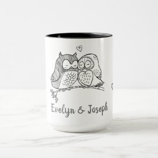 Caneca Corujas Personalizadas Adoram Mug
