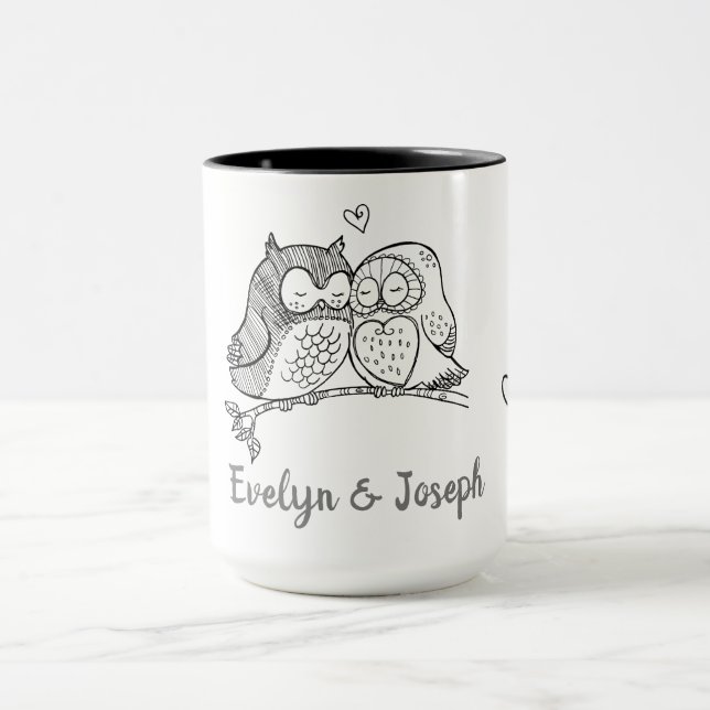 Caneca Corujas Personalizadas Adoram Mug (Centro)
