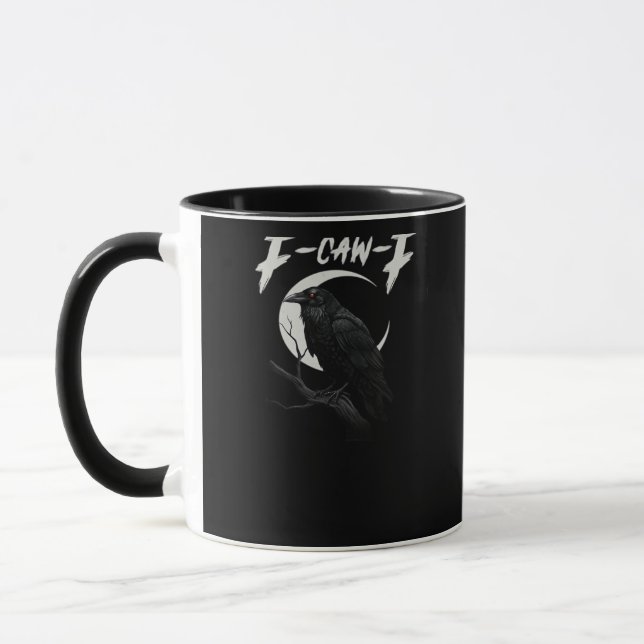 Caneca Corvo Engraçado Estilo Clássico Retro (Esquerda)