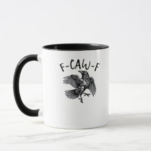 Caneca Corvo Engraçado Gráfico Vintage F Caw F