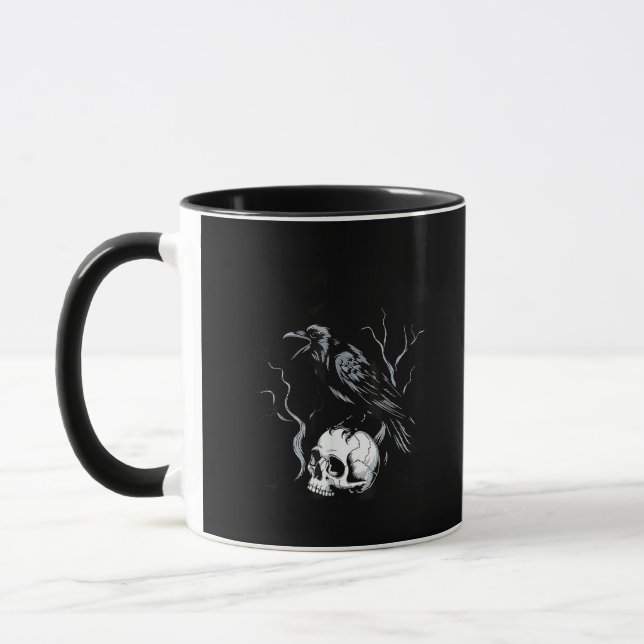 Caneca Corvo F-Caw-F Pássaro Engraçado Dizendo Humor Meme (Esquerda)