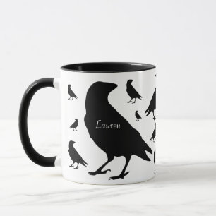 Caneca Corvo Raven Personalizado Por Todo O Café Impressã
