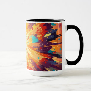 Caneca Cosmic Burst Abstract Splatter Art