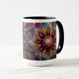 Caneca Cosmic Floral – Galaxy-Inspired Mug