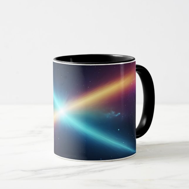 Caneca Cosmic Light Collision Glowing Space Abstract (Frente Esquerda)