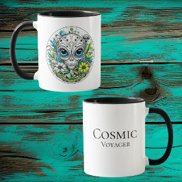Caneca Cosmic Voyager | Alienígena Extraterrestre Floral