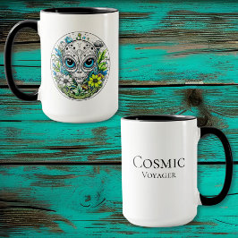 Caneca Cosmic Voyager | Floral Extraterrestre Alienígena