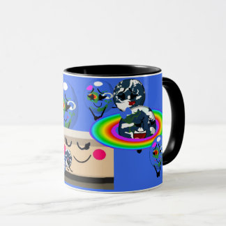 Caneca cosmos de objetos terra e biomo