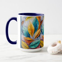 Caneca Cosmos Sun-Kissed | Modigliani Leaf Design