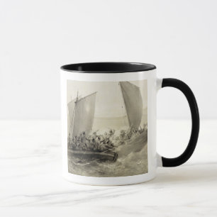 Caneca Cossacks de Azov que embarcam um cheio do corsári