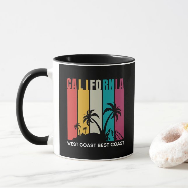 Caneca Costa Oeste da Califórnia — melhor costa (Com Donut)