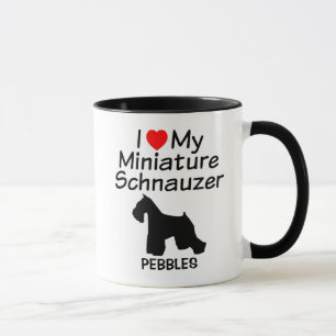Caneca Costume Amo Meu Cachorro De Schnauzer Miniatura
