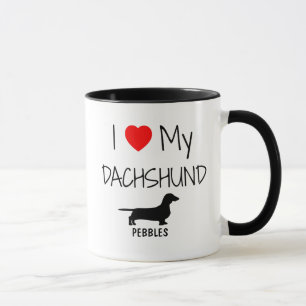 Caneca Costume Amo Meu Dachshund