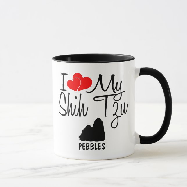 Caneca Costume Amo Meu Shih Tzu Mug (Direita)