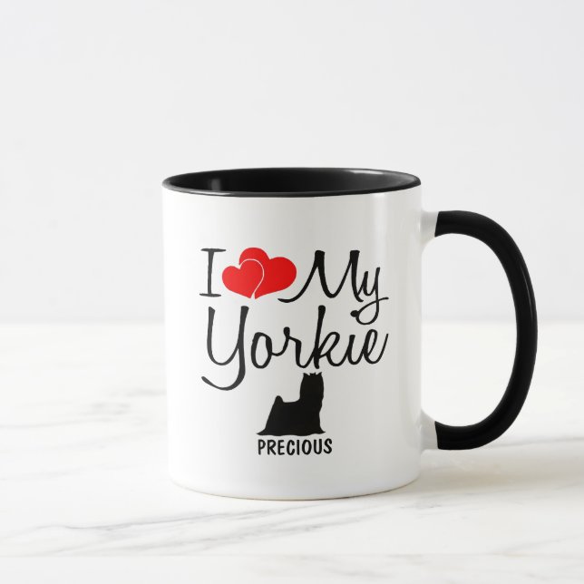 Caneca Costume Amo Meu Yorkie (Direita)