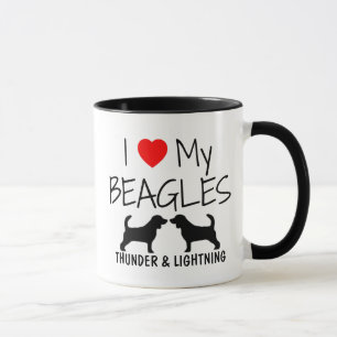 Caneca Costume Amo Meus Beagles