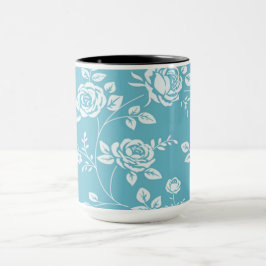 Caneca Costume Color_ de Retro_Maggie-Floral_Maggie Blue*