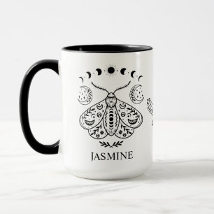 Caneca Costume Místico Celestial Mariposa Luna Gótico Wit