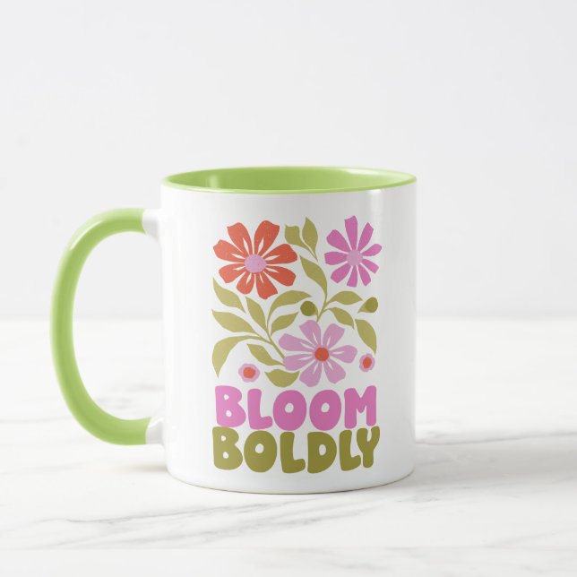 Caneca Cota de Confirmação Floral de Inspiração Retro Boh (Esquerda)