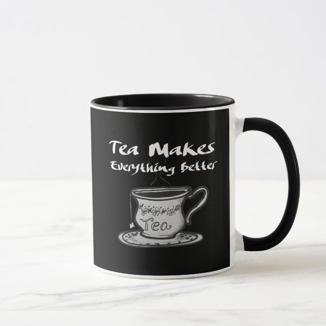 Caneca Cota do Tea Lover - O Chá Torna Tudo Melhor (Direita)