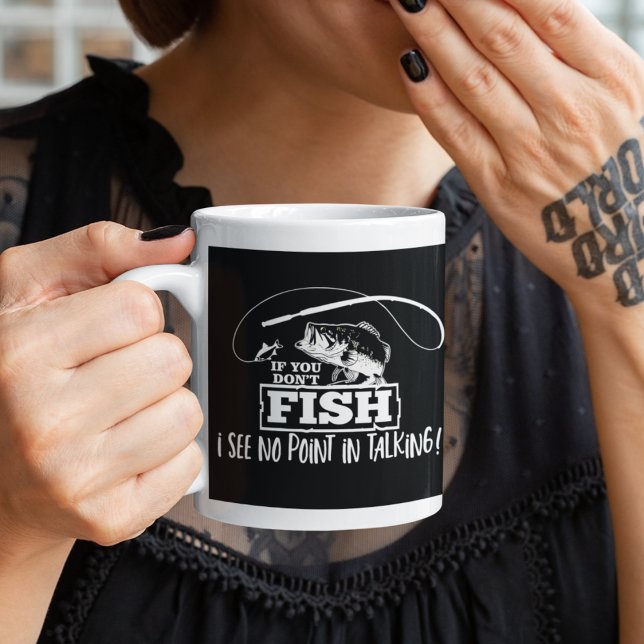 Caneca Cota Engraçada De Pesca Fala Colega De Pesca (Criador carregado)