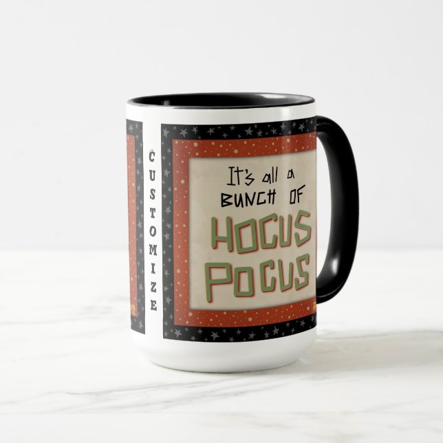 Caneca Cota Engraçada de Pocus do Hocus Personalizável (Frente Esquerda)