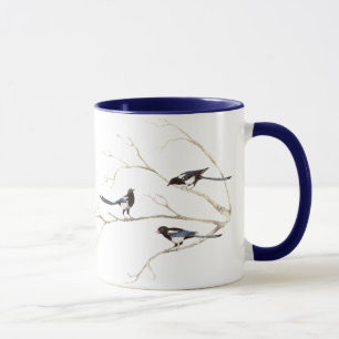 Caneca Cota Familiar com Família de Aves da Magpie Waterc