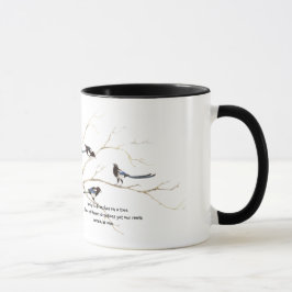 Caneca Cota Familiar com Família de Aves da Magpie Waterc