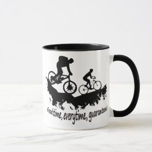 Caneca Cota Inspiradora de Bicicleta Montanha em Bom Temp