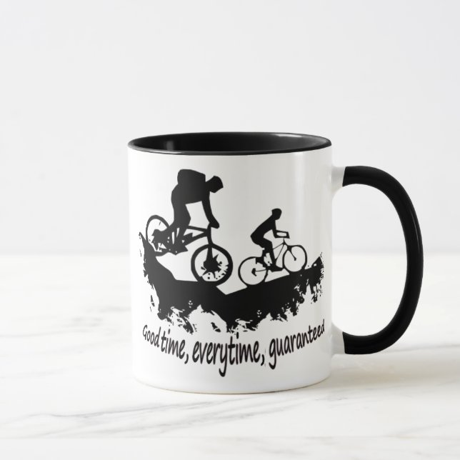 Caneca Cota Inspiradora de Bicicleta Montanha em Bom Temp (Direita)