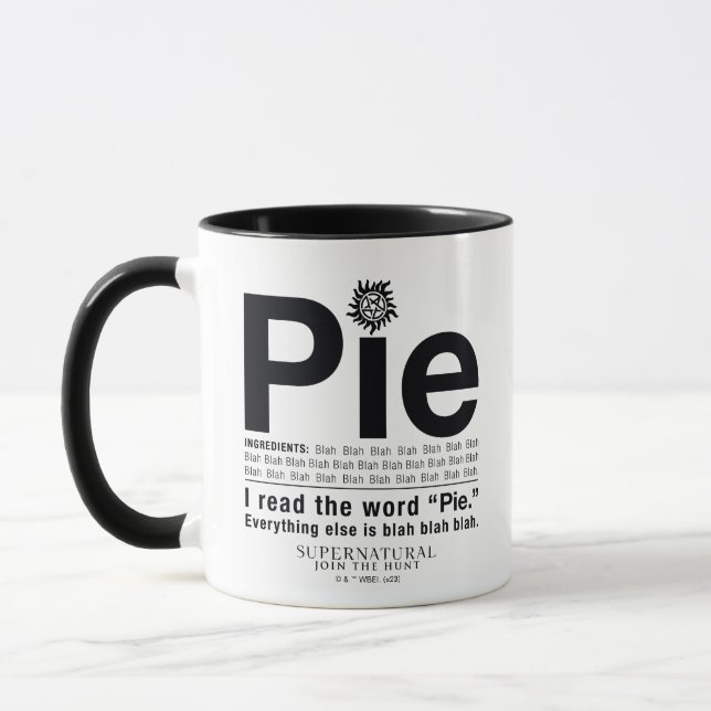 Caneca Cota "Pie" sobrenatural (Esquerda)
