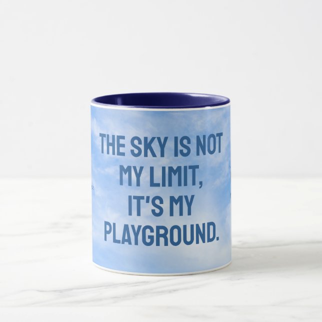 Caneca Cotação Céu de Nome Personalizado (Centro)