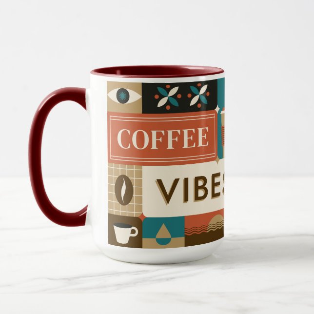 Caneca Cotações Coloridas do Café (Esquerda)