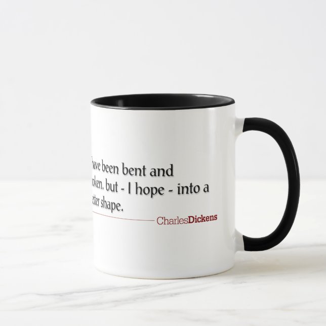 Caneca Cotações Dickens - Mug dobrado e quebrado (Direita)