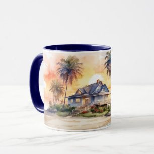 Caneca Cotoveleira, praia e mugete de algodão