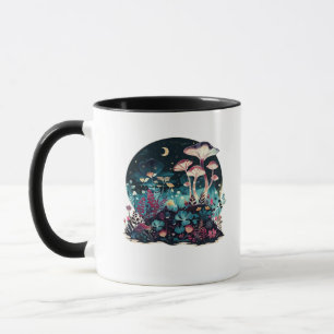 Caneca Cottagecore e Feira de Cogumelos Goblincore Estéti