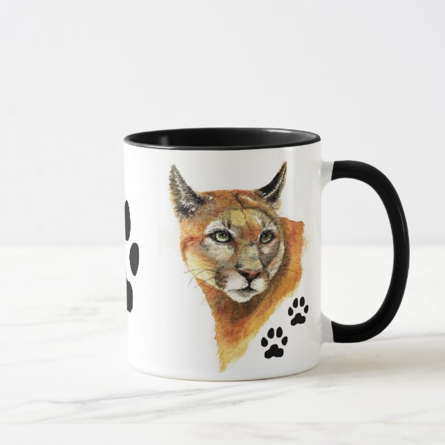 Caneca Cougar, Puma, Leão-Montanha, Cama Animal (Direita)