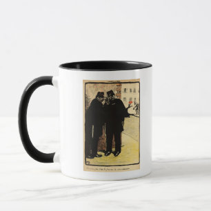 Caneca Couro cru de dois polícias da esposa do comissár