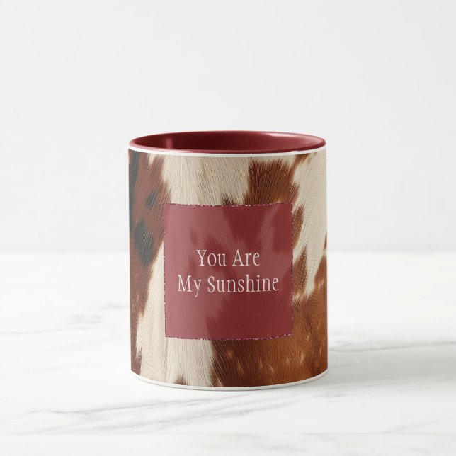 Caneca Couro de Vaca Marrom Preto Branco Ocidental (Centro)