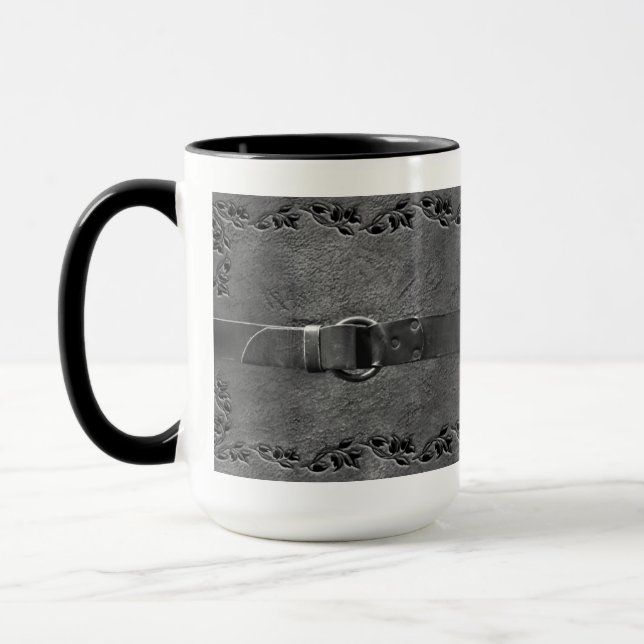 Caneca Couro e Cinza de prata de couro (Esquerda)