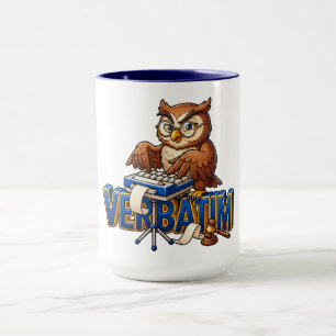 Caneca Court Reporter Owl Verbatim
