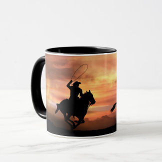 Caneca Cowboy Country Western Rodeo Roping Wild Horse