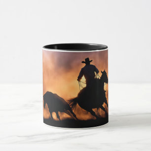 Caneca Cowboy e Touro-Cabelo