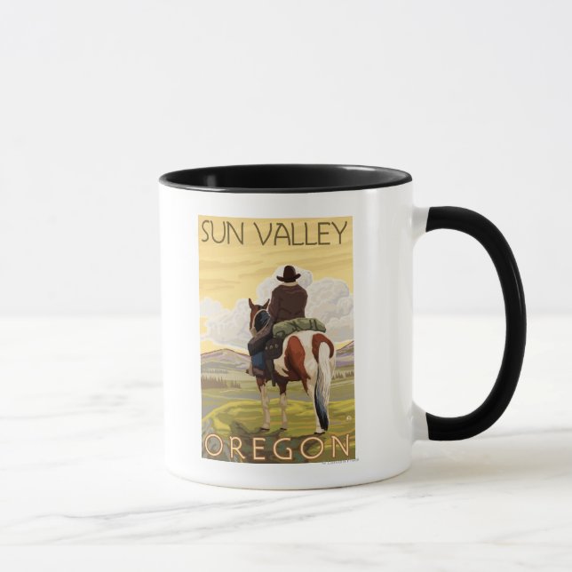 Caneca Cowboy & Horse - Sun Valley, Idaho (Direita)