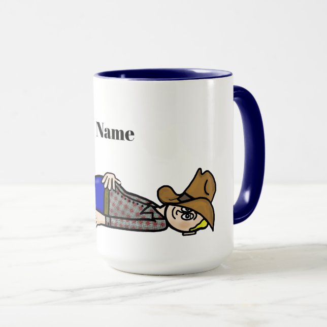 Caneca Cowboy Mug preguiçoso (Frente Esquerda)