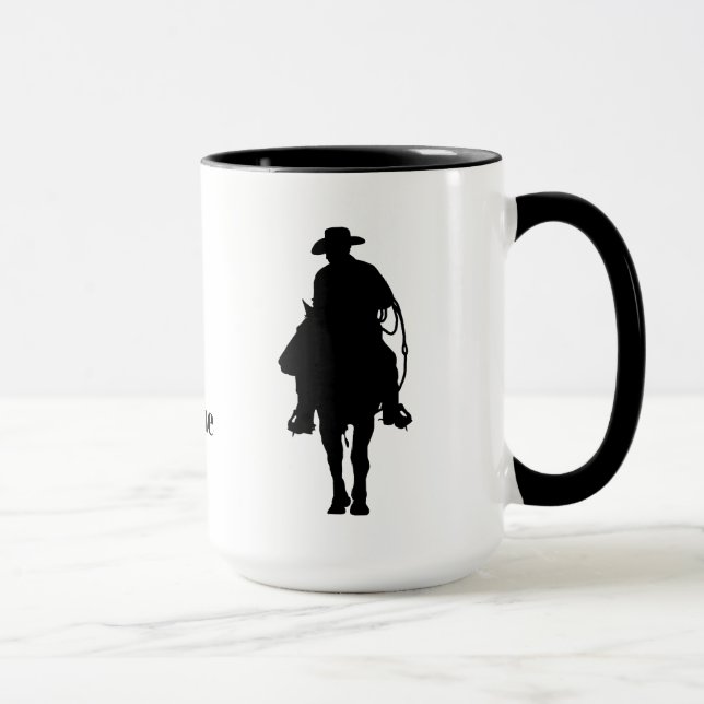 Caneca Cowboy por Trog de Silhueta Cavalo (Direita)