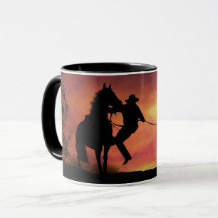 Caneca Cowboy Roping and Horse